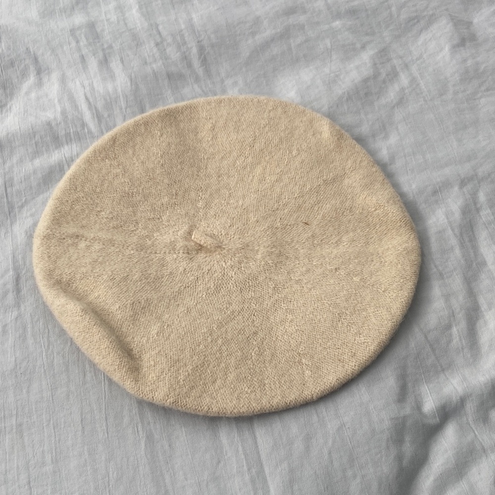 Beige Beret Hat